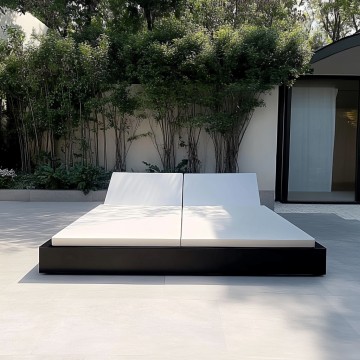 all weather summer beach aluminum double chaise daybed