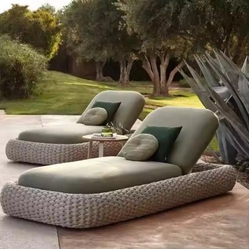 Outdoor high-end rope pool Chaise Lounge bed