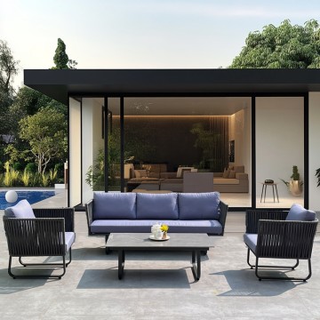 minimalist outdoor garden patio sofa set waterproof 4 piece