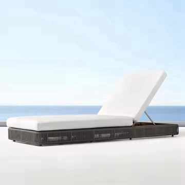 Aluminium Beach Wicker Swimming Pool Sun Lounger