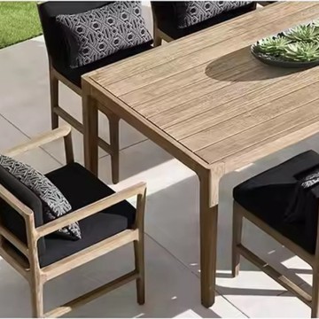 modern wood black patio outdoor dining table chair