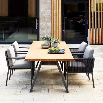 small aluminium outdoor garden table set