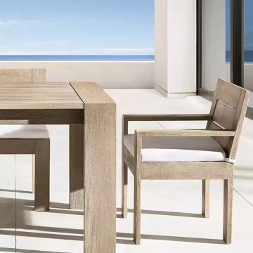 6 seater teak outdoor garden dining table set