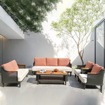 mid century modern gray outer garden patio furniture