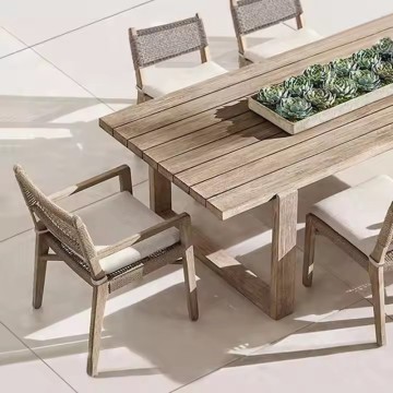 large polywood outdoor dining table for 6