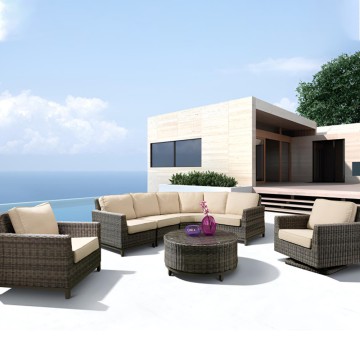 outdoor garden lounge sofa set wicker rattan patio furniture