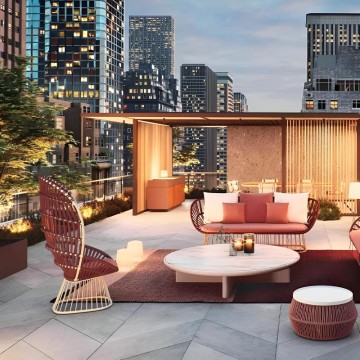 Hotel Patio Rope Waterproof Leisure garden sofa Set