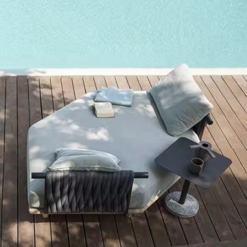 patio garden outdoor double chaise lounge furniture daybed