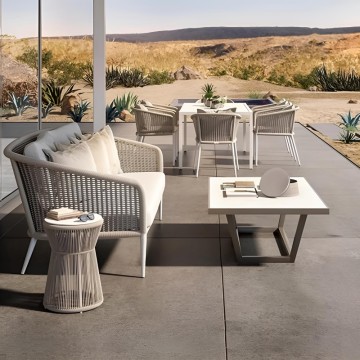 Terrace outdoor rope woven leisure furniture sets