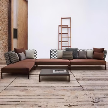Rope Weaving Sofas Furniture Sets for Courtyard