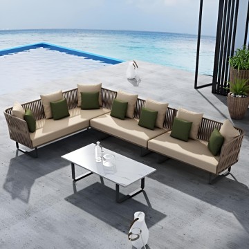 modern corner plastic wicker patio furniture set weather proof
