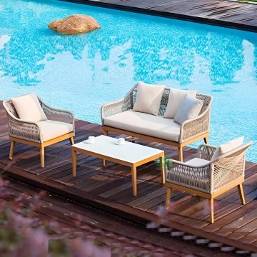 design garden outdoor furniture woven rope sofa set