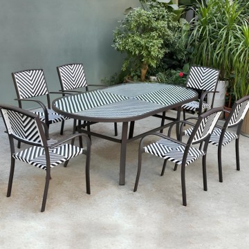 Wholesale restaurant Water Proof rattan garden table and chairs