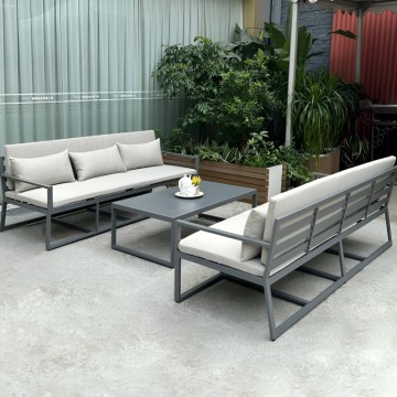 exterior modern Aluminum metal sectional outdoor sofa