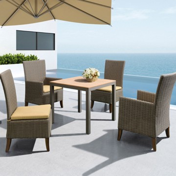 modern 4 seater rattan garden dining sets