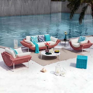 villa leisure rattan woven garden sofa furniture set