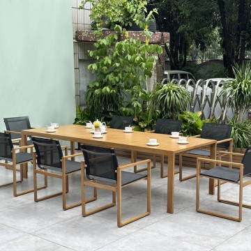 Wooden Outdoor Dining Tables Set for 8 Seater