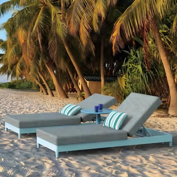 outdoor garden aluminum chaise lounge chairs
