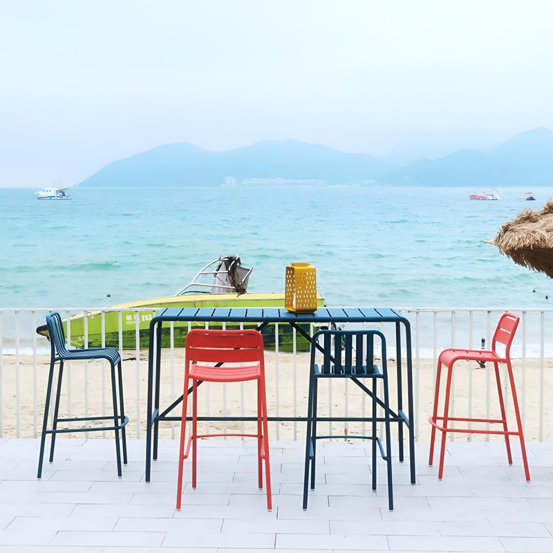 patio outdoor bar set table and stools furniture