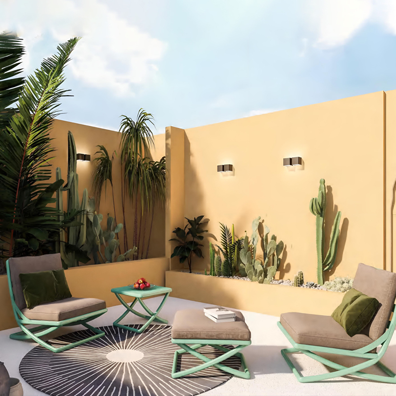 modern comfortable metal patio sofa chairs