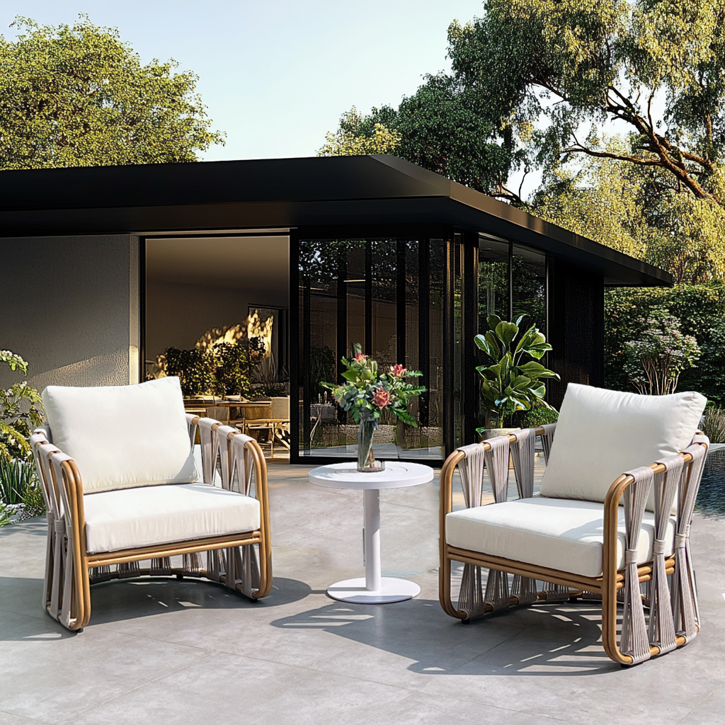 best comfortable woven teak outdoor chairs set