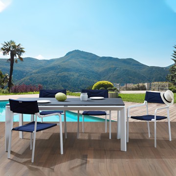 4-6 seater aluminium garden table and chairs sale