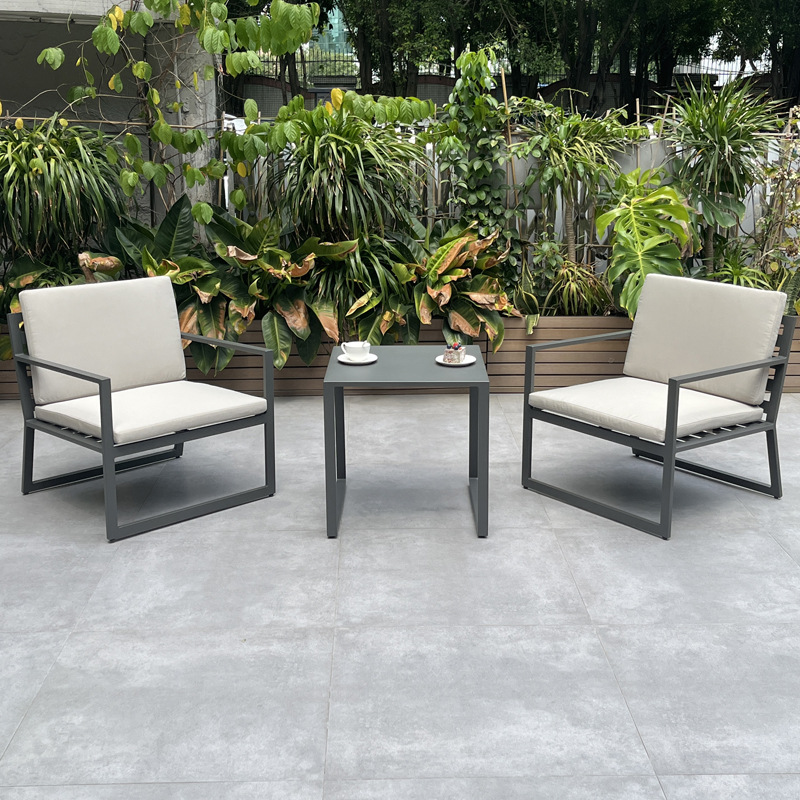 Aluminium Frame Leisure Anti Rust Metal Garden Dining Set