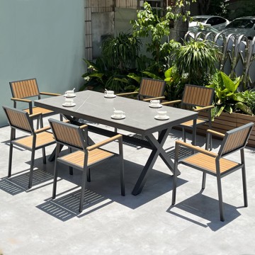 patio outdoor dining table set for 6