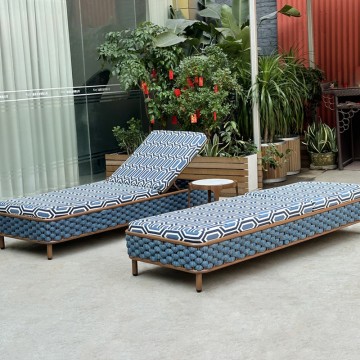 Luxury Hotel Waterproof Rope Chaise Lounge Set