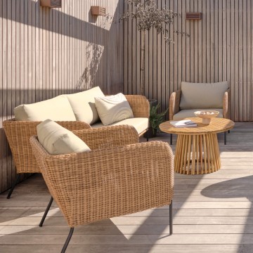 4 piece rattan wicker furniture patio set