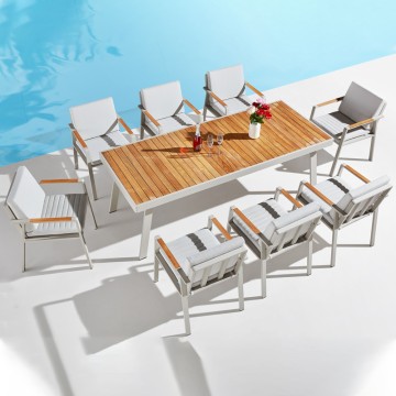 modern patio outdoor dining table set for 8
