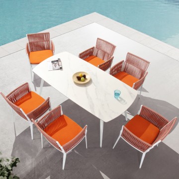 6 seater garden furniture table and chairs