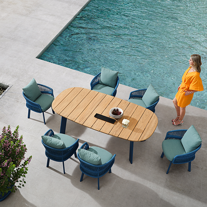 6 seater polywood outdoor dining table and chairs