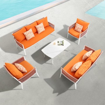 coffee shop cube rope outdoor furniture for patio