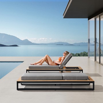 aluminum outdoor deck lounge chairs set of 2