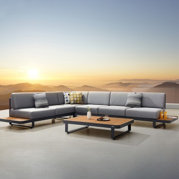 most comfortable l shaped aluminum outdoor patio furniture