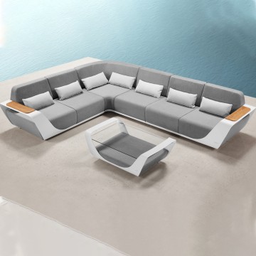 luxury modern cast aluminium corner garden furniture