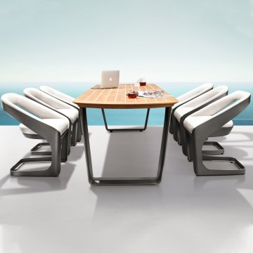 luxury 6 seater aluminium garden table and chairs sale