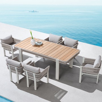 rattan outdoor patio table and chairs set