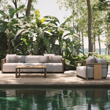 luxury modern aluminum outdoor furniture set