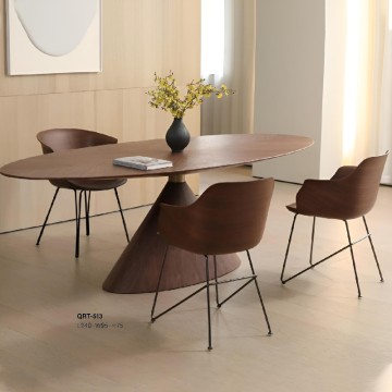 simple natural wood slab dining tables oval
