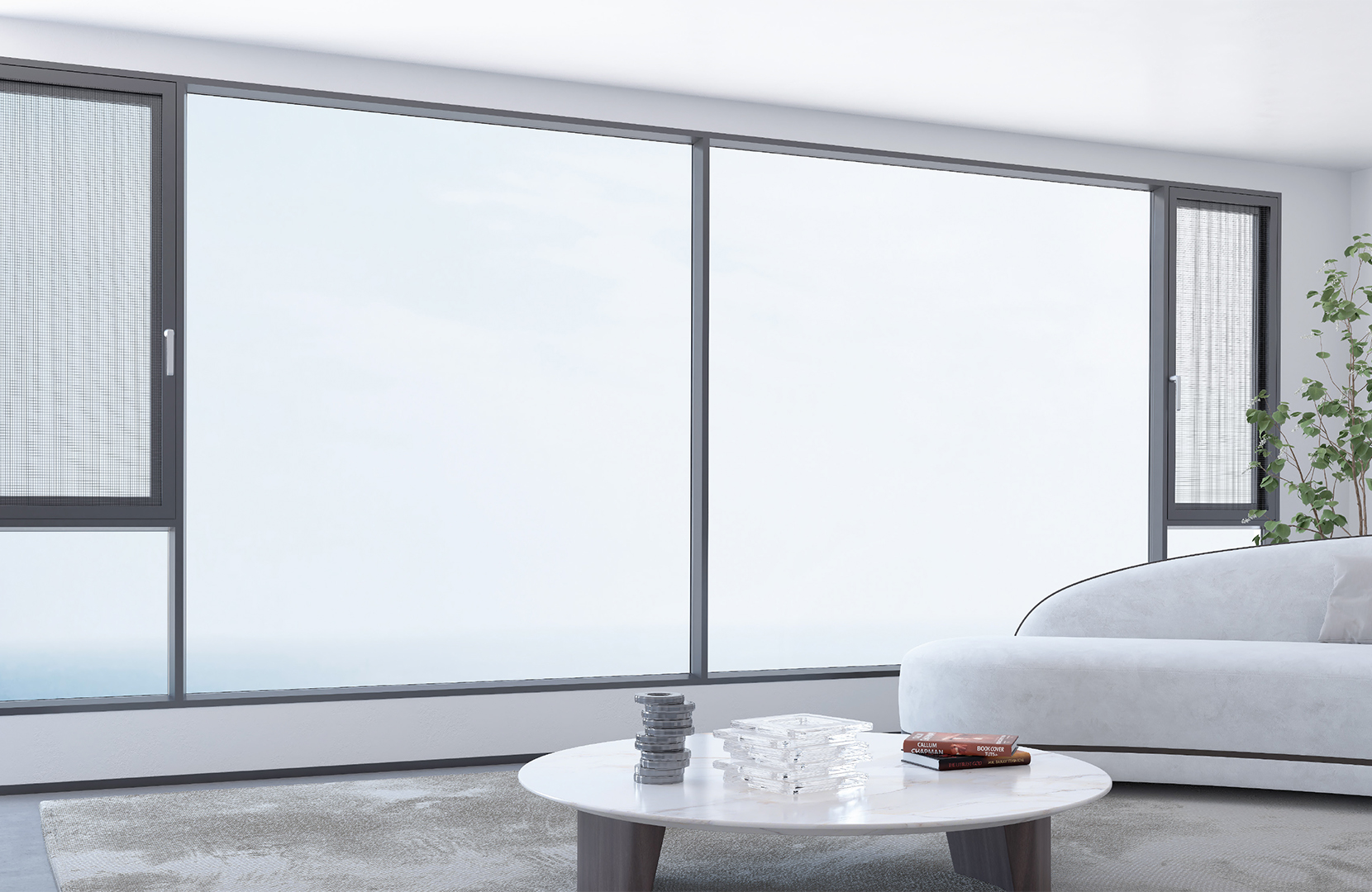 117 2.0mm thermal broken integrated outward opening window-product