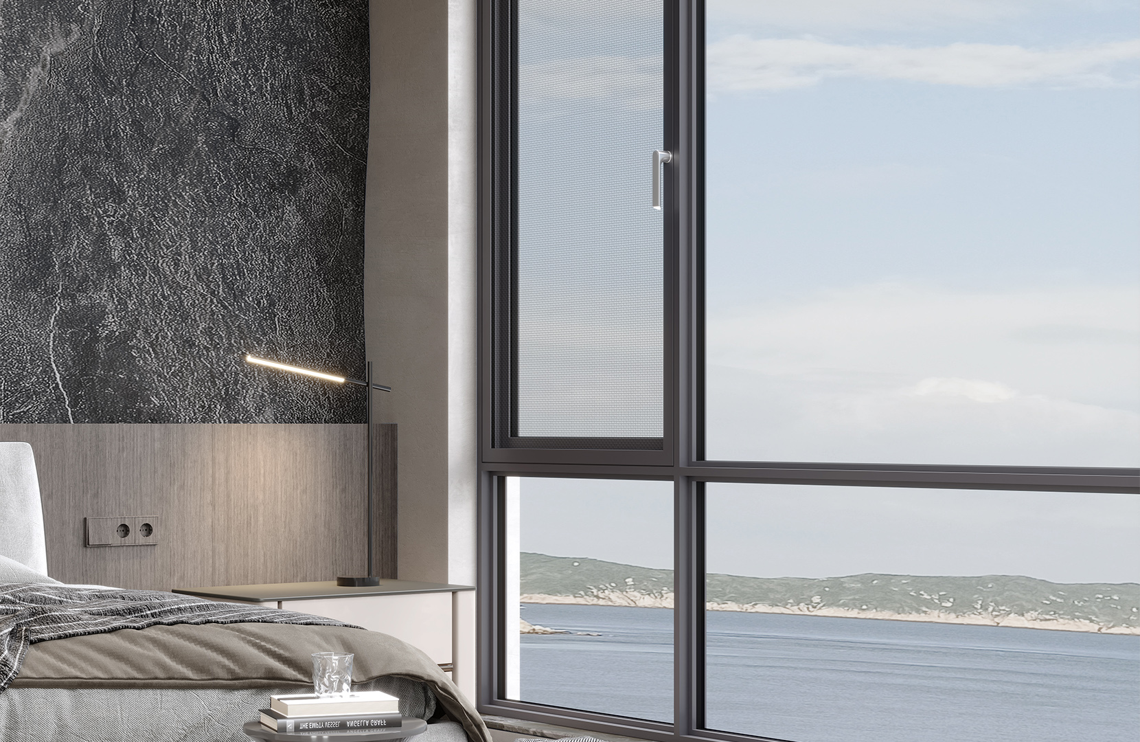 117 3.0mm thermal broken integrated outward opening window-product