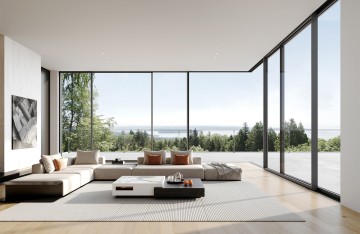 138PD minimalism full view thermal broken door