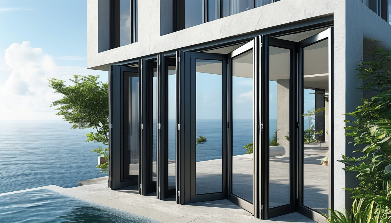 Aluminum Bi Fold Door For Coastal Buildings