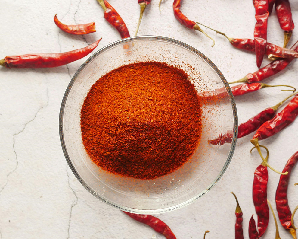 air dried chili pepper powder
