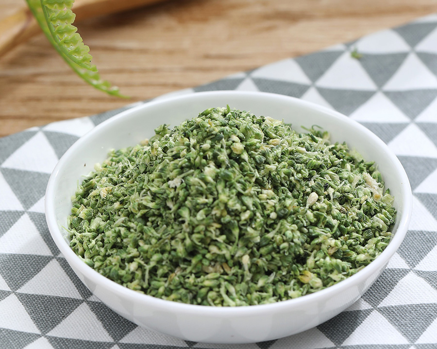 freeze dried broccoli beads
