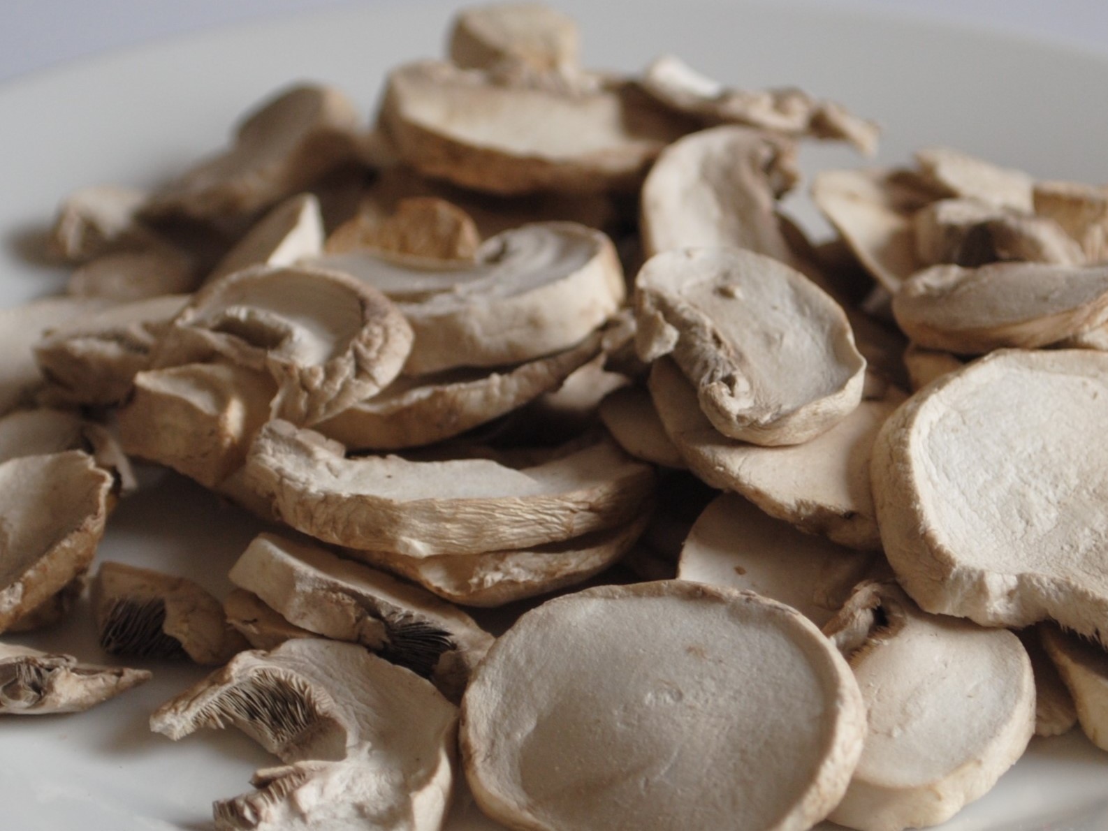 dried white button mushroom slices