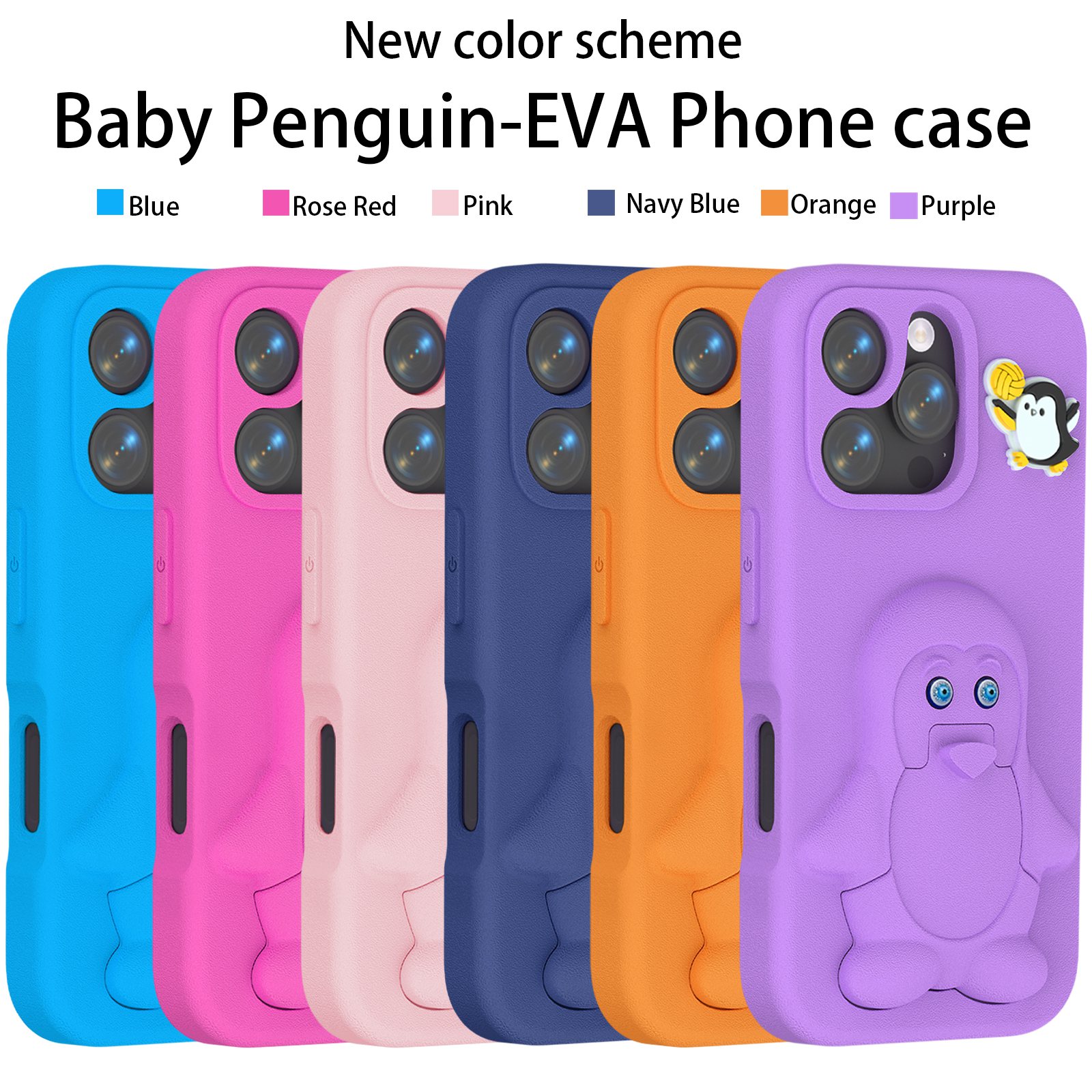 Cute Penguin-Shaped Phone Case color total (1)