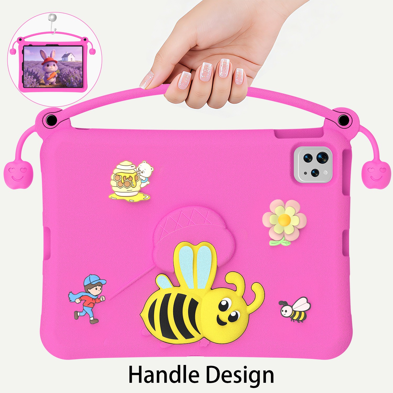 Ipad Case With Screen Protector rose red-(5)